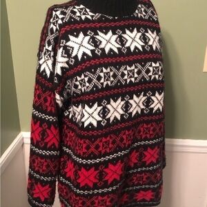 Vintage American Pride size medium festive winter sweater acrylic, snowflakes